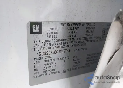 2016 Chevrolet Colorado Lt z USA, uszkodzony, nr VIN 1GCGSCE36G1349763